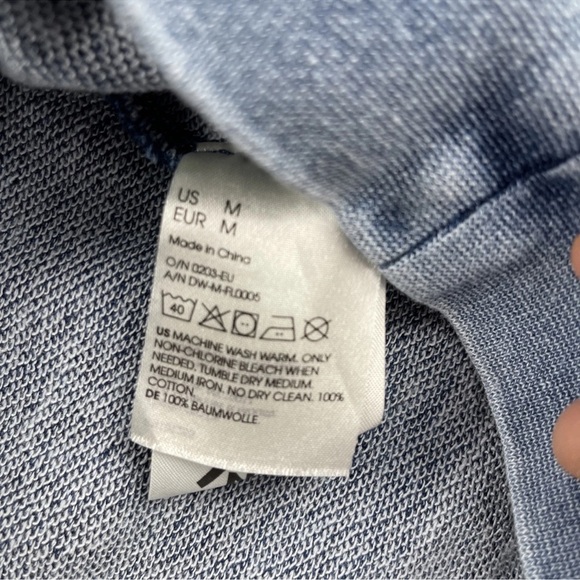 DR.WOO x Nyden Los Angeles Size M Denim Embroidered Compass Pullover Hoodie - Picture 6 of 13